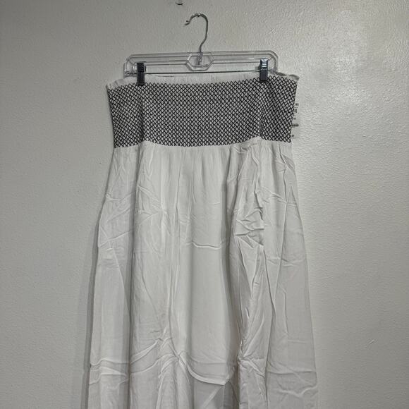 INC International Concepts White Smocked Waist Convertible Skirt Sz XL NWT - Picture 3 of 14
